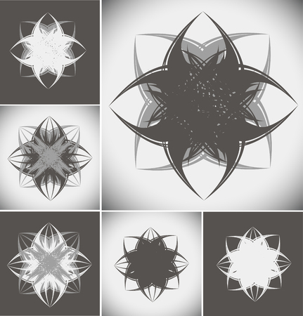 Abstract grunge shapes for your creative design - isolated high quality detailed graphicsのイラスト素材