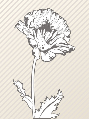 flower doodle on seamless lined background - high quality illustrationのイラスト素材