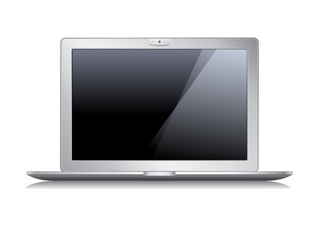 laptop isolated on white backgroundのイラスト素材