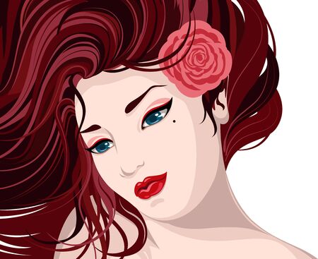 beautiful woman illustrationの写真素材