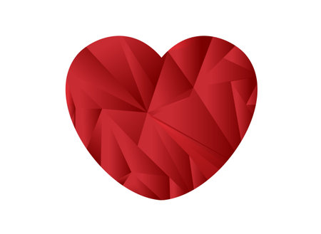Japan flag heart shaped origamiのイラスト素材