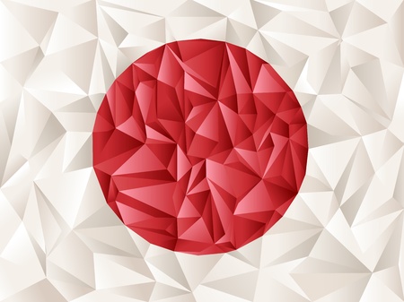 japan flag origami creative idea - great background for social designsのイラスト素材