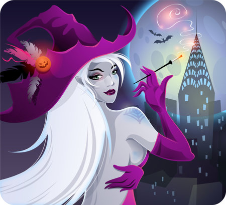 Halloween witch womanのイラスト素材