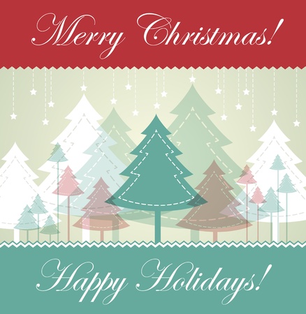 vintage retro beautiful Christmas card designのイラスト素材