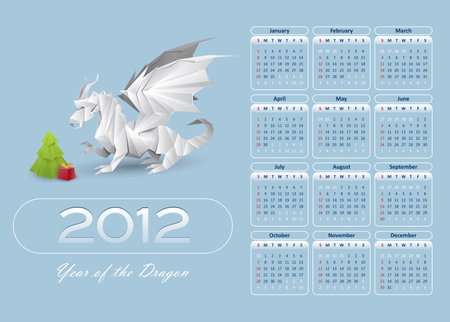calendar 2012 blue color - vectorのイラスト素材