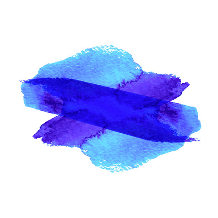 blue paint stain in x shape - isolated on white backgroundのイラスト素材