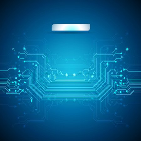 circuit board blue backgroundの写真素材