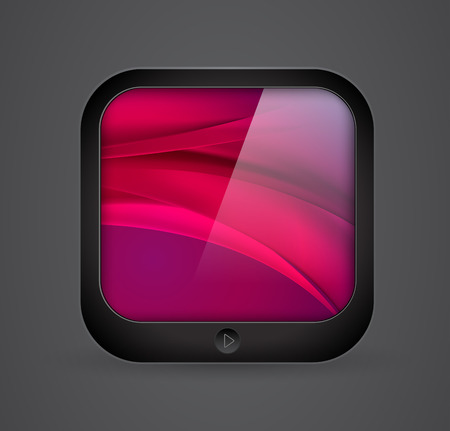 application icon - mobile tablet computer shapeのイラスト素材