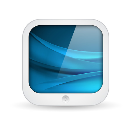 square application icon - mobile tablet computer shapeのイラスト素材