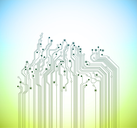abstract technology spring background - blue and green colorsのイラスト素材