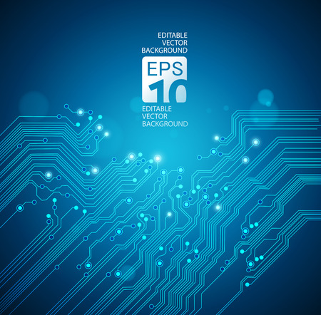 circuit board blue backgroundのイラスト素材