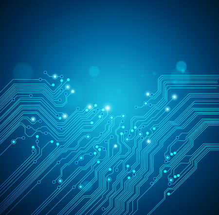circuit board blue backgroundのイラスト素材