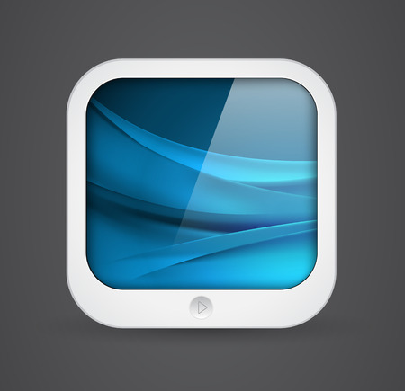 square application icon - mobile tablet computer shape - vectorのイラスト素材