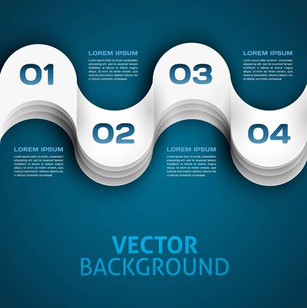 abstract 3d paper infographics vector backgroundのイラスト素材