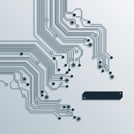 3d circuit board abstract backgrounds - vectorのイラスト素材