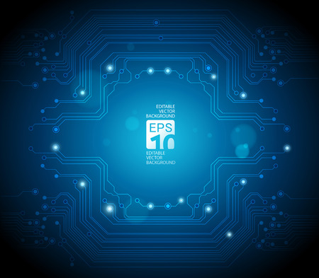 circuit board vector blue backgroundのイラスト素材