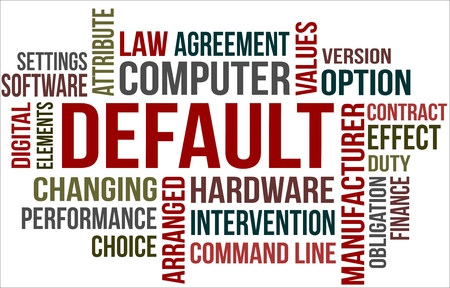 A word cloud of Default related itemのイラスト素材