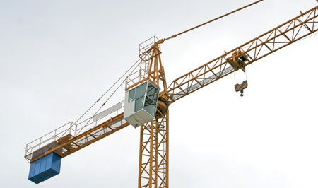 crane detail cabin isolated in sky