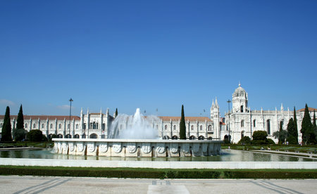 Jeronimos monastery in Lisbon, Portugalのeditorial素材