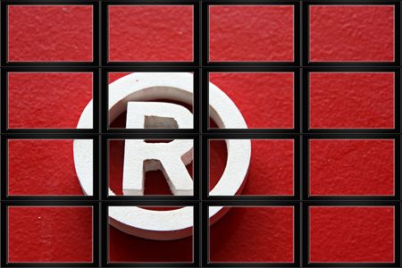 videowall with Registered trademark - illustrationの写真素材