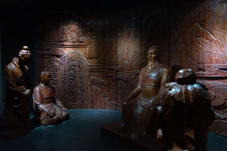 Beijing, 02/2019. The Confucius Temple in Beijing is the place where people paid homage to Confucius during the Yuan, Ming and Qing dynasties.のeditorial素材