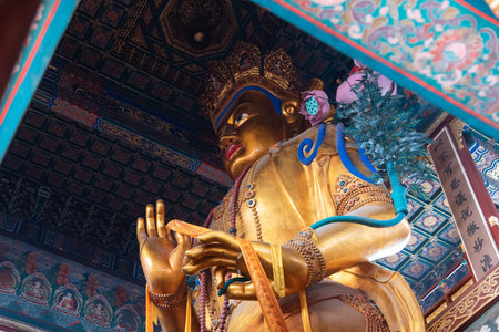 Beijing, 02/24/2019. Lama Temple is the most important Tibetan Buddhist temple that exists outside...