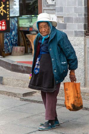 Dali Ancient City (Dali Old Town), February 2019. The town contains the historic center of the county-level city of Dali and is also commonly known as Dali Old Town. Scenes of everyday life.のeditorial素材