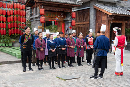 Dali Ancient City (Dali Old Town), February 2019. The town contains the historic center of the county-level city of Dali and is also commonly known as Dali Old Town. Scenes of everyday life.のeditorial素材