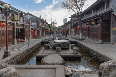 Dali Ancient City (Dali Old Town), February 2019. The town contains the historic center of the county-level city of Dali and is also commonly known as Dali Old Town. Scenes of everyday life.のeditorial素材