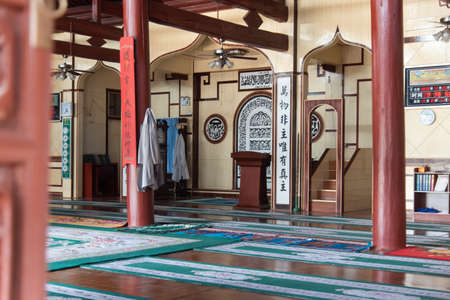 February 2019. Yunnan. China. Mosque in a small rural villageのeditorial素材