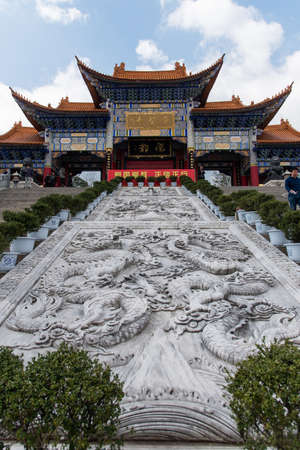 February 2019. Dali, China. The Three Pagodas are located in the Chongsheng temple.のeditorial素材