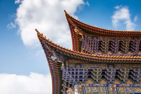 February 2019. Dali, China. The Three Pagodas are located in the Chongsheng temple.のeditorial素材