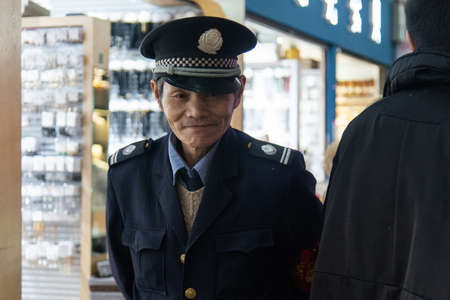 February 2019. Shanghai. Scenes of daily life in the poorest alleys of the city.のeditorial素材