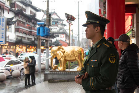 Shanghai. February 2019. Yuyuan Garden Residential District.のeditorial素材