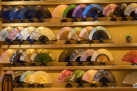 February 2019, Shanghai. Street food in Tianzifang, inside the former French concession in Shanghaiのeditorial素材