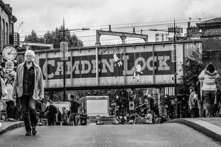 London, September 2021. Camden Town is famous for the market near the Regent's Canal selling fashion and curiosities, popular with tourists, teenagers and punksのeditorial素材