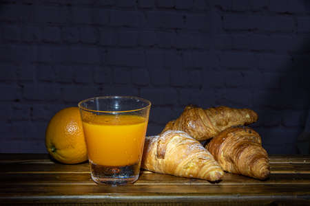 Espresso and Croissantsの写真素材