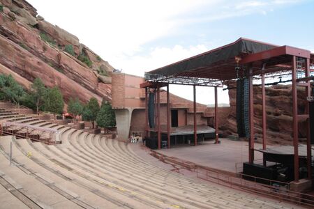 Red rocks amphitheater main stage, Denver, Colorado.のeditorial素材