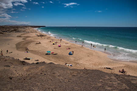 Playa Mujeres in Lanzarote, Canary Islands, Spain.のeditorial素材