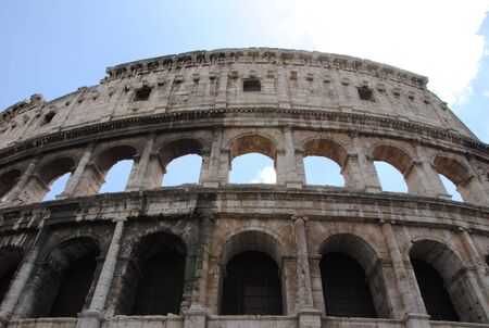 The Colosseum or Coliseum also known as the Flavian Amphitheater, Rome, Italy.の写真素材