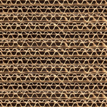Brown corrugated cardboard sheet useful as a backgroundの写真素材