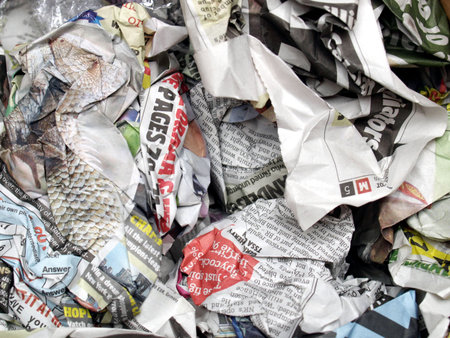 Rippled newspapers wrapping useful as a background