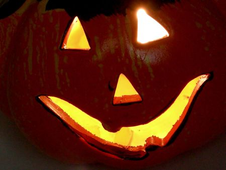 Halloween jack o'lantern pumpkinの写真素材