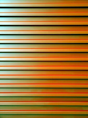 Corrugated steel sheet useful as a background -shining metal surface with light reflectionsの写真素材