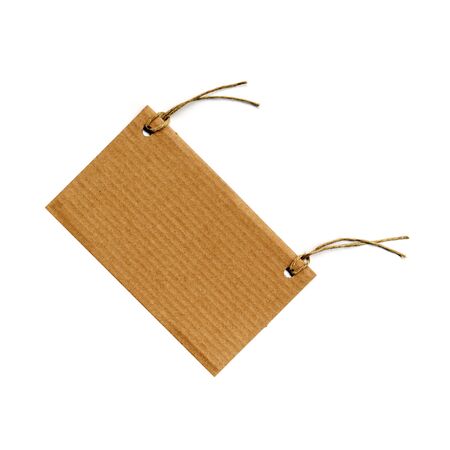 Price tag or address label with stringの写真素材