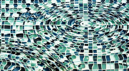 Detail of swimming pool with mosaic tiles useful as a backgroundの写真素材
