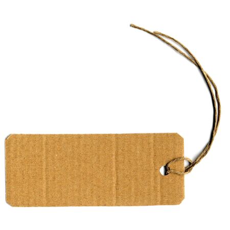 Price tag or address label with stringの写真素材