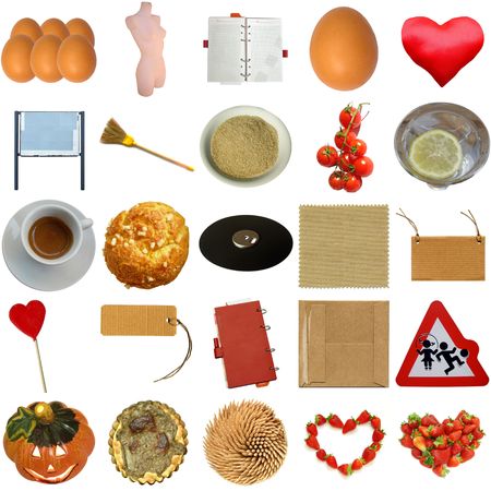 Collage of many objects isolatedの写真素材