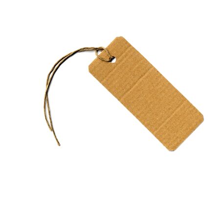 Price tag or address label with stringの写真素材