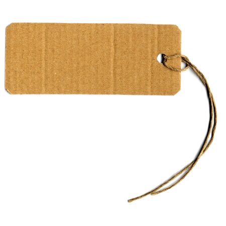 Price tag or address label with stringの写真素材